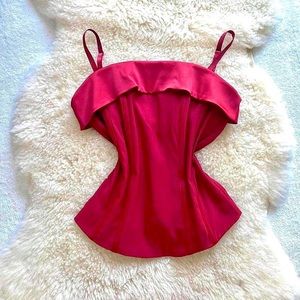 🌸VINTAGE/Y2K MULTI-WAY RED SATIN CORSET🌸